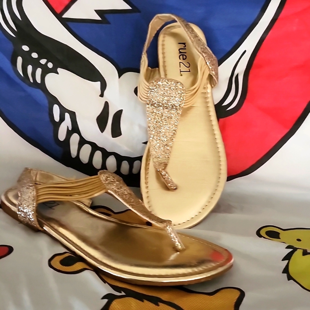 Rue21 Glittering Silver Sandals